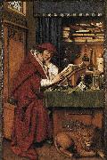 Jan Van Eyck St Jerome oil on canvas